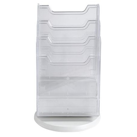 EXACOMPTA Katalógustartó, asztali, A4, álló, 6 rekeszes, EXACOMPTA, áttetsző