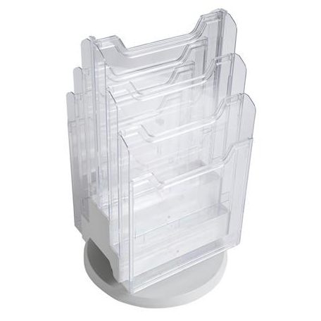 EXACOMPTA Katalógustartó, asztali, A4, álló, 6 rekeszes, EXACOMPTA, áttetsző