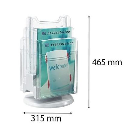 EXACOMPTA Katalógustartó, asztali, A4, álló, 6 rekeszes, EXACOMPTA, áttetsző