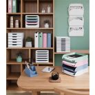 EXACOMPTA Fali rendszerező, 1 rekeszes, fekvő, 38,2x28,9x7,2 cm, EXACOMPTA "Autentik", fehér