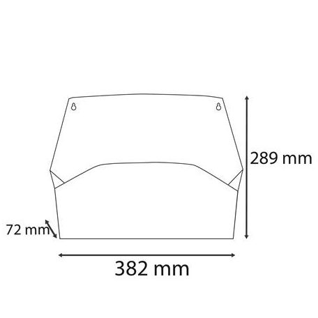 EXACOMPTA Fali rendszerező, 1 rekeszes, fekvő, 38,2x28,9x7,2 cm, EXACOMPTA "Autentik", fehér