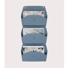 EXACOMPTA Fali rendszerező, 1 rekeszes, fekvő, 38,2x28,9x7,2 cm, EXACOMPTA "Autentik", kékesszürke