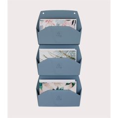   EXACOMPTA Fali rendszerező, 1 rekeszes, fekvő, 38,2x28,9x7,2 cm, EXACOMPTA "Autentik", kékesszürke