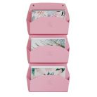 EXACOMPTA Fali rendszerező, 1 rekeszes, fekvő, 38,2x28,9x7,2 cm, EXACOMPTA "Autentik", rózsaszín