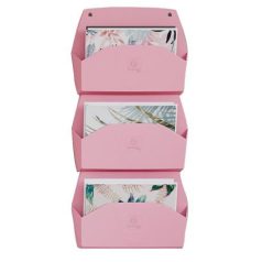   EXACOMPTA Fali rendszerező, 1 rekeszes, fekvő, 38,2x28,9x7,2 cm, EXACOMPTA "Autentik", rózsaszín