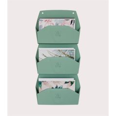   EXACOMPTA Fali rendszerező, 1 rekeszes, fekvő, 38,2x28,9x7,2 cm, EXACOMPTA "Autentik", zsályazöld