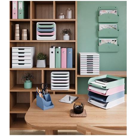 EXACOMPTA Fali rendszerező, 1 rekeszes, fekvő, 38,2x28,9x7,2 cm, EXACOMPTA "Autentik", zsályazöld