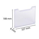 EXACOMPTA Előlap katalógustartóhoz, A4, fekvő, EXACOMPTA "Office", áttetsző