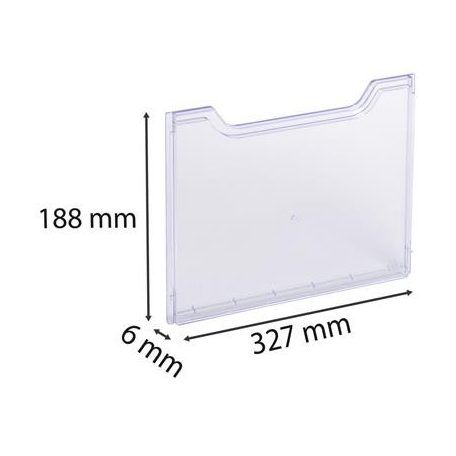 EXACOMPTA Előlap katalógustartóhoz, A4, fekvő, EXACOMPTA "Office", áttetsző