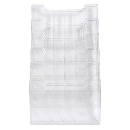 EXACOMPTA Katalógustartó, fali, A4, fekvő, 6 rekeszes, EXACOMPTA "Office", áttetsző