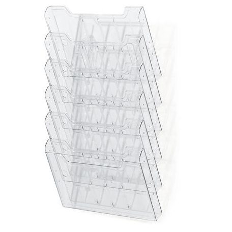 EXACOMPTA Katalógustartó, fali, A4, fekvő, 6 rekeszes, EXACOMPTA "Office", áttetsző