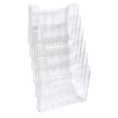 EXACOMPTA Katalógustartó, fali, A4, fekvő, 6 rekeszes, EXACOMPTA "Office", áttetsző