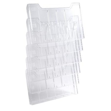 EXACOMPTA Katalógustartó, fali, A4, fekvő, 6 rekeszes, EXACOMPTA "Office", áttetsző