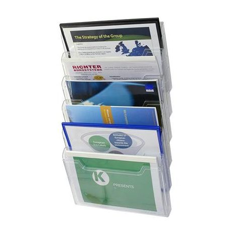 EXACOMPTA Katalógustartó, fali, A4, fekvő, 6 rekeszes, EXACOMPTA "Office", áttetsző