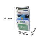 EXACOMPTA Katalógustartó, fali, A4, fekvő, 6 rekeszes, EXACOMPTA "Office", áttetsző