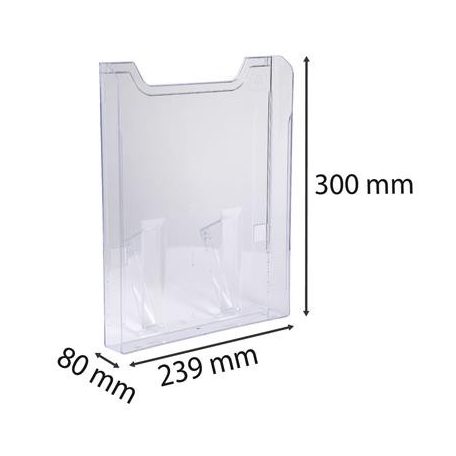 EXACOMPTA Katalógustartó fali elem, A4, álló, EXACOMPTA "Office", áttetsző