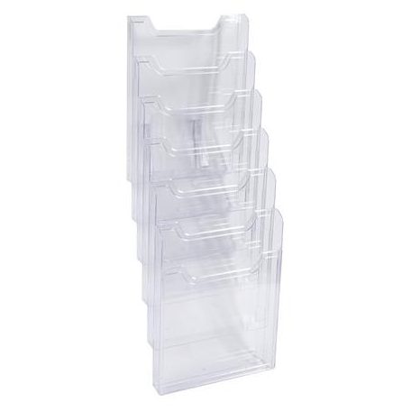 EXACOMPTA Katalógustartó, fali, A4, álló, 6 rekeszes, EXACOMPTA "Office", áttetsző