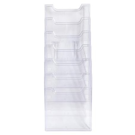 EXACOMPTA Katalógustartó, fali, A4, álló, 6 rekeszes, EXACOMPTA "Office", áttetsző