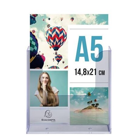EXACOMPTA Katalógustartó, fali, A5, álló, EXACOMPTA "Office", áttetsző