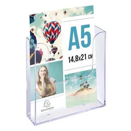 EXACOMPTA Katalógustartó, fali, A5, álló, EXACOMPTA "Office", áttetsző