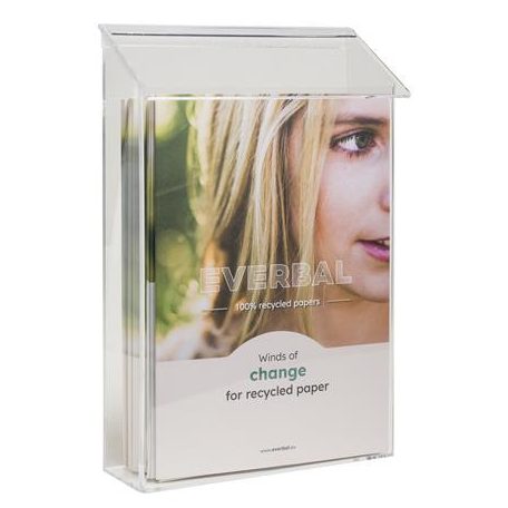 EXACOMPTA Katalógustartó, kültéri, tetővel, A4, álló, EXACOMPTA, áttetsző