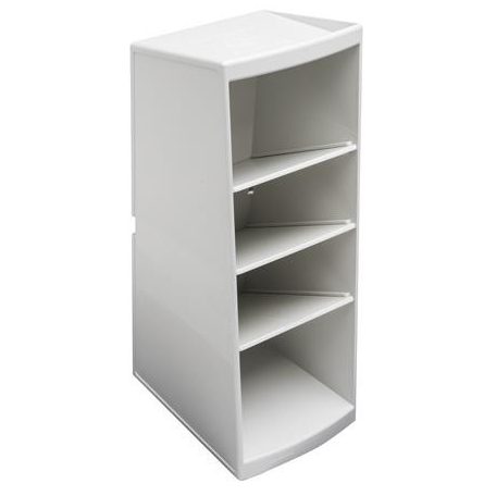 EXACOMPTA Asztali rendező, multifunkciós, 4 rekeszes, 8x23x11 cm, EXACOMPTA "Autentik", fehér