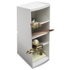 EXACOMPTA Asztali rendező, multifunkciós, 4 rekeszes, 8x23x11 cm, EXACOMPTA "Autentik", fehér