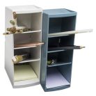 EXACOMPTA Asztali rendező, multifunkciós, 4 rekeszes, 8x23x11 cm, EXACOMPTA "Autentik", fehér