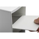 EXACOMPTA Asztali rendező, multifunkciós, 4 rekeszes, 8x23x11 cm, EXACOMPTA "Autentik", fehér