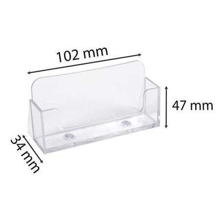 EXACOMPTA Névjegykártya tartó, asztali, EXACOMPTA "Office", áttetsző