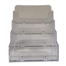 EXACOMPTA Névjegykártya tartó, asztali, 4 rekesz, EXACOMPTA "Office", áttetsző