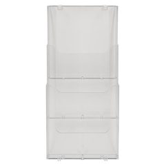   EXACOMPTA Katalógustartó, fali, A4, álló, 3 rekeszes, EXACOMPTA "Office", áttetsző