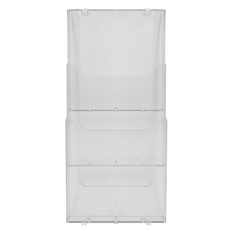 EXACOMPTA Katalógustartó, fali, A4, álló, 3 rekeszes, EXACOMPTA "Office", áttetsző