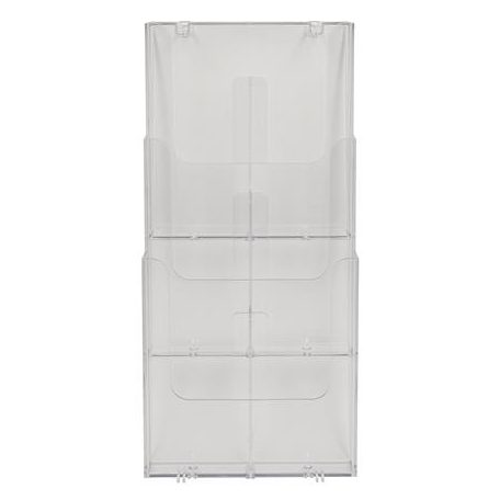 EXACOMPTA Katalógustartó, fali, A4, álló, 3 rekeszes, EXACOMPTA "Office", áttetsző