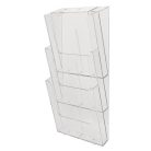 EXACOMPTA Katalógustartó, fali, A4, álló, 3 rekeszes, EXACOMPTA "Office", áttetsző