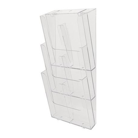 EXACOMPTA Katalógustartó, fali, A4, álló, 3 rekeszes, EXACOMPTA "Office", áttetsző