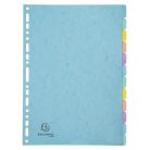 EXACOMPTA Regiszter, karton, A4, 12 részes, EXACOMPTA "Aquarel"