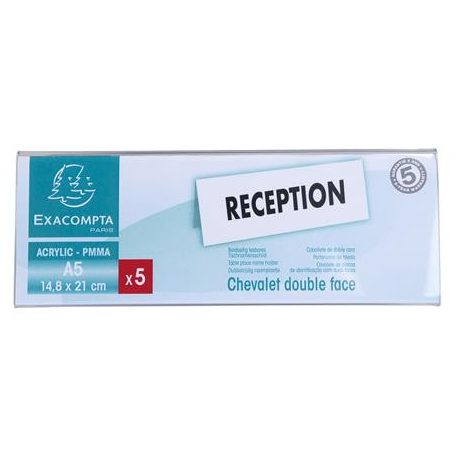 EXACOMPTA Névtábla tartó, asztali, A5, EXACOMPTA