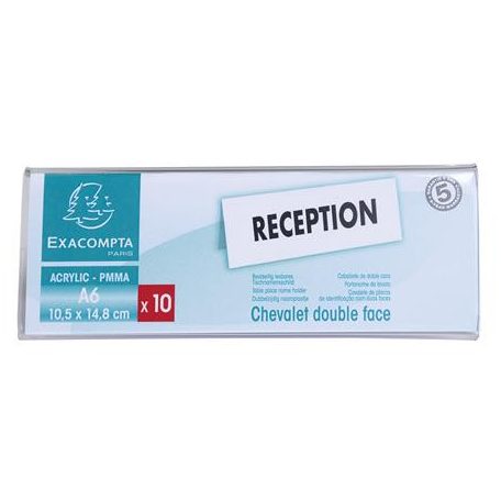 EXACOMPTA Névtábla tartó, asztali, A6, EXACOMPTA
