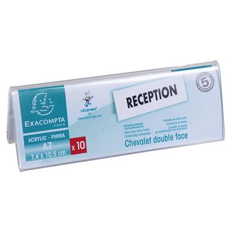 EXACOMPTA Névtábla tartó, asztali, A7, EXACOMPTA