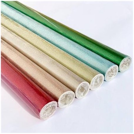 FŰZFŐI Csomagolópapír, íves, 70x200 cm, csillámos vegyes színek