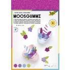 FOLIA Moosgumi, öntapadó, csillámos, 20x29 cm, 5 lap, FOLIA "Magic", 5 különböző szín