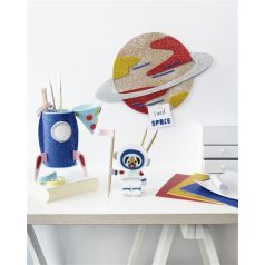   FOLIA Moosgumi, öntapadó, csillámos, 20x29 cm, 5 lap, FOLIA "Basic", 5 különböző szín