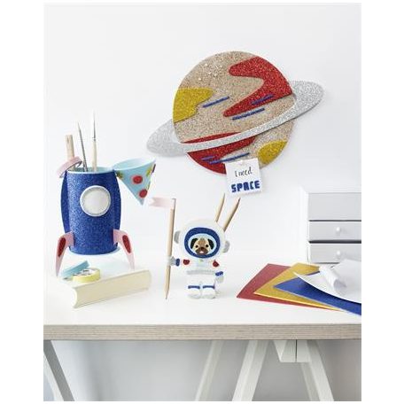 FOLIA Moosgumi, öntapadó, csillámos, 20x29 cm, 5 lap, FOLIA "Basic", 5 különböző szín