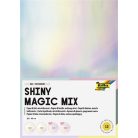 FOLIA Dekorkarton szett fóliával, irizáló, 25x35 cm, 6+6 lap, FOLIA