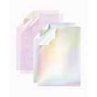 FOLIA Dekorkarton szett fóliával, irizáló, 25x35 cm, 6+6 lap, FOLIA
