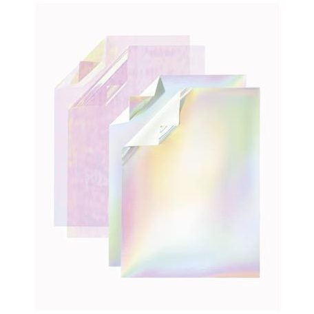 FOLIA Dekorkarton szett fóliával, irizáló, 25x35 cm, 6+6 lap, FOLIA