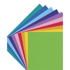   FOLIA Dekorkarton, 2 oldalas, 50x70 cm, 300 g, 10 lap, FOLIA "Dots Small", pöttyös, 10 különböző szín