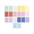 FOLIA Dekorkarton, 2 oldalas, 24x34 cm, 270 g, 20 lap, FOLIA "Basic Rainbow", 20 különböző minta