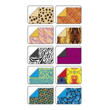 FOLIA Origami papír, 15x15 cm, 80 g, 50 lap, FOLIA "Wildlife", 10 különböző minta